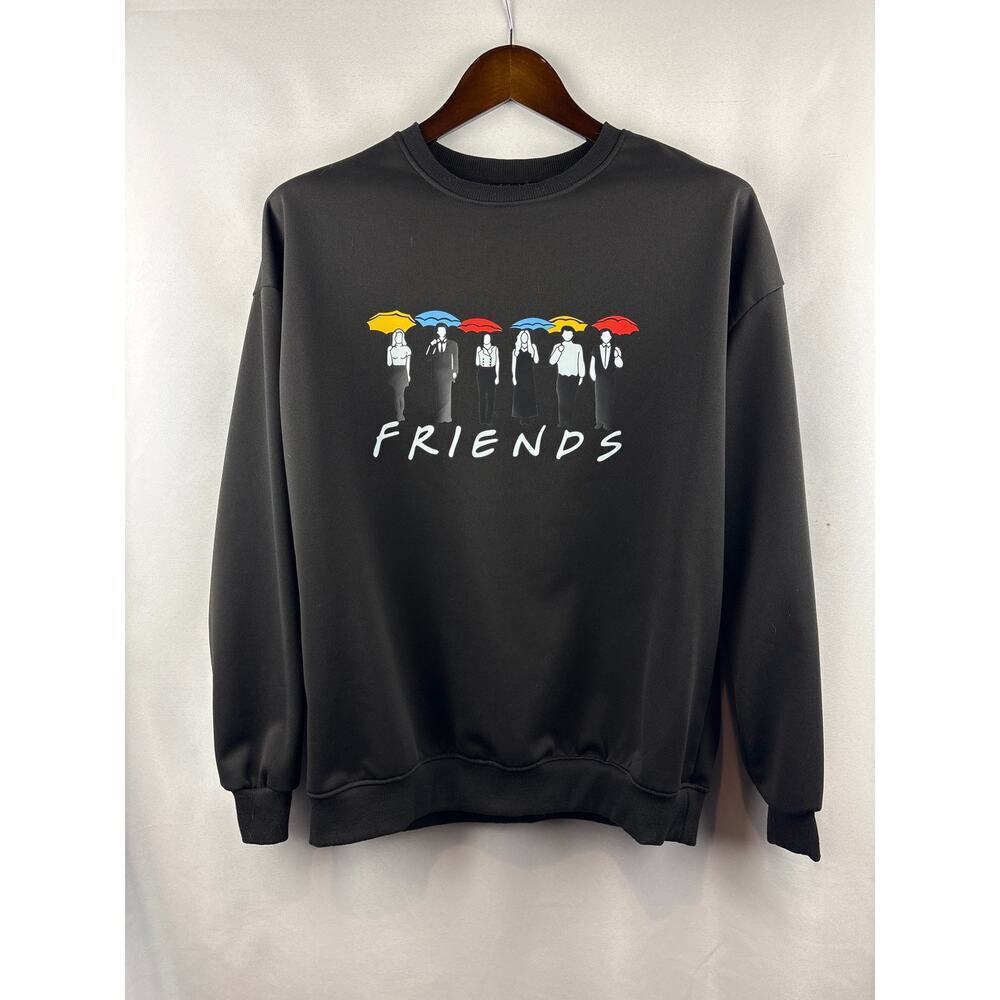 Women’s China Fashion XL Black Friends Crewneck